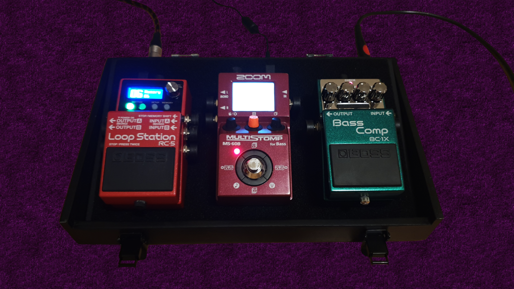 My pedalboard in action